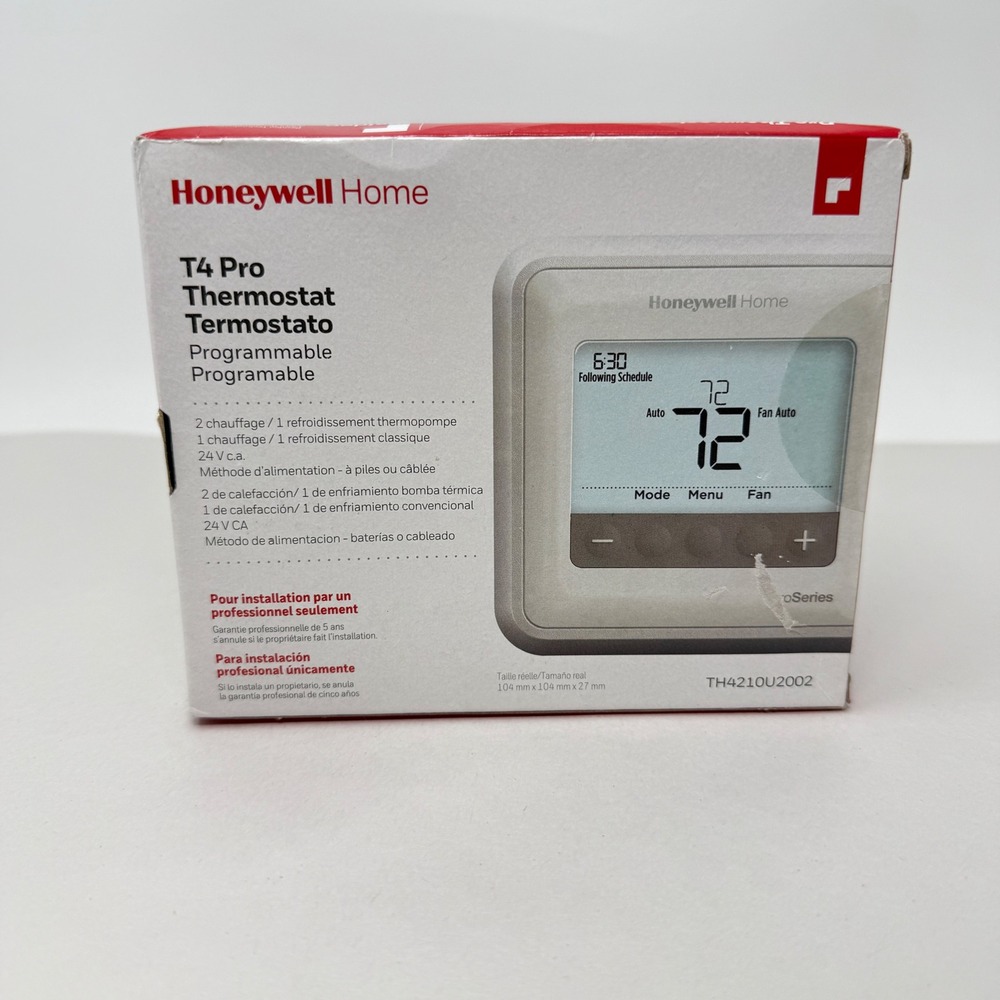 Honeywell Home T4 Pro Programmable Thermostat White TH4210U2002